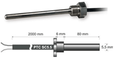 רגש טמפרטורה PTC
-30÷80°C - SC5.5